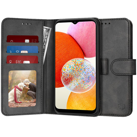 Futrola za Samsung Galaxy A14 A145 / A14 5G A146, Techsuit, Diary Book, Crna