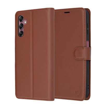 Futrola za Samsung Galaxy A14 A145 / A14 5G A146, Techsuit, Kožna Folio, Smeđa
