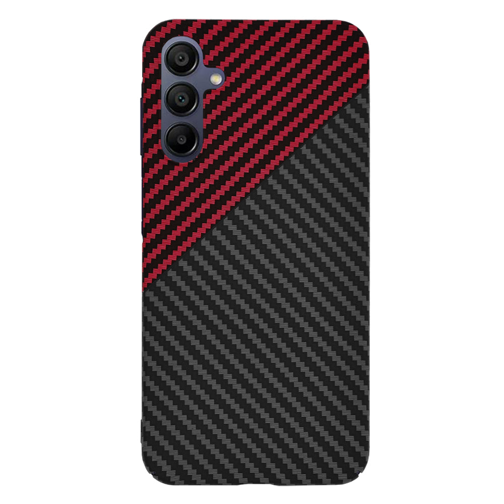 Maska za Samsung Galaxy A15 5G A156 / A15 A155, Techsuit, Carbonite FiberShell, Crno Crvena