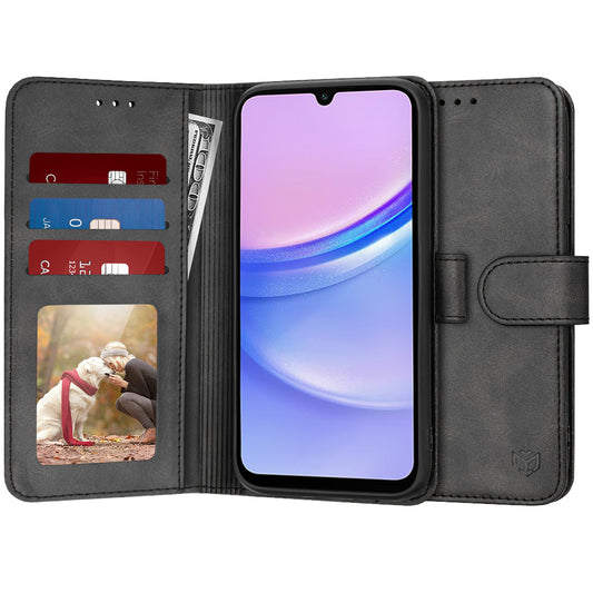 Futrola za Samsung Galaxy A15 5G A156 / A15 A155, Techsuit, Diary Book, Crna