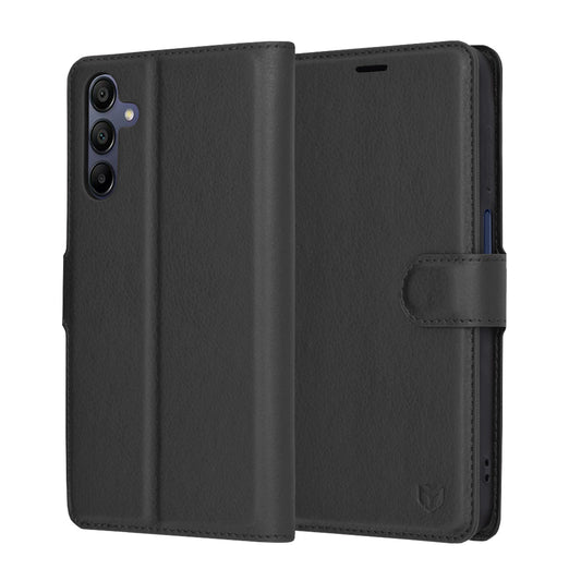 Futrola za Samsung Galaxy A15 5G A156 / A15 A155, Techsuit, Kožna Folio, Crna