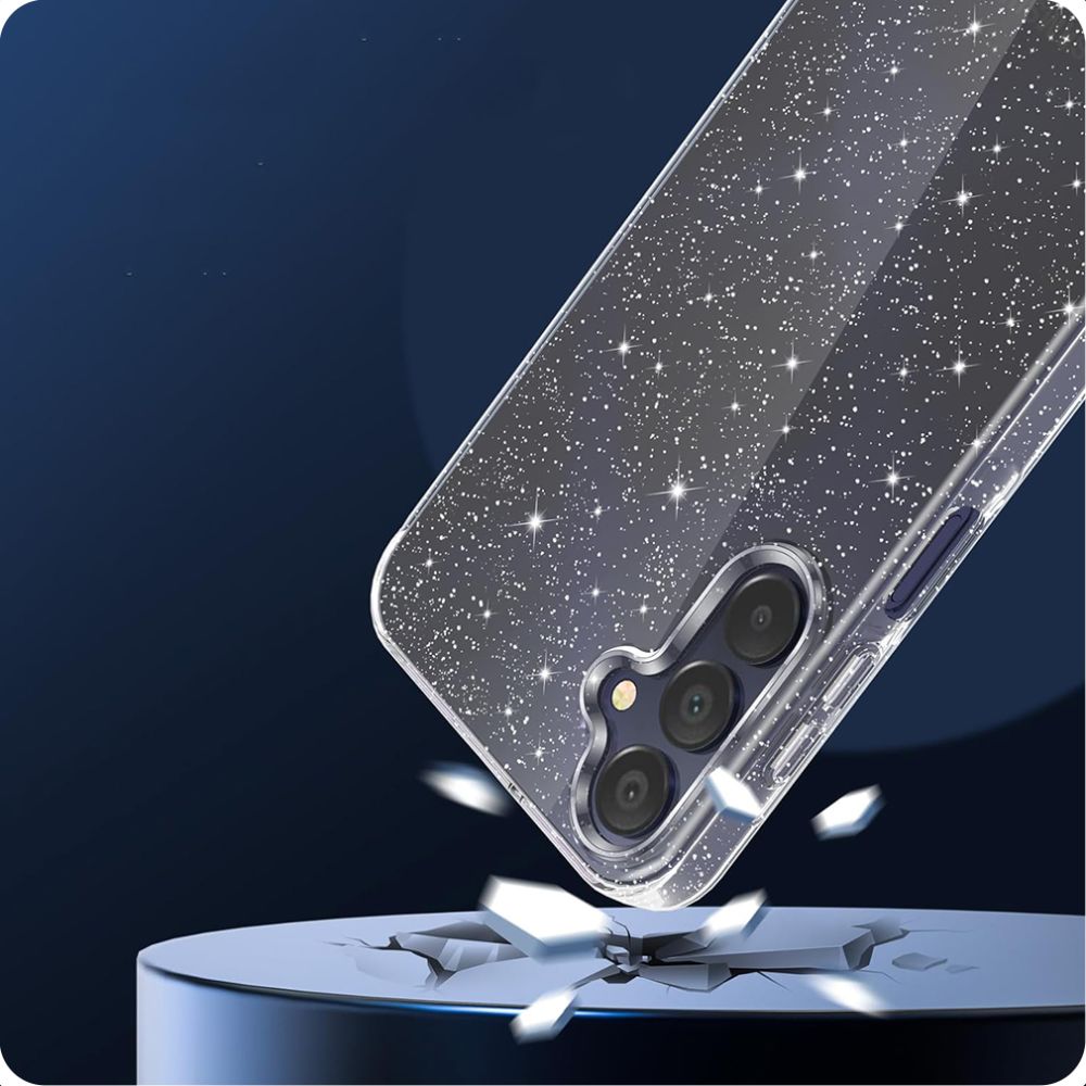 Maska za Samsung Galaxy A15 5G A156 / A15 A155, Techsuit, SparkleSkin, Prozirna