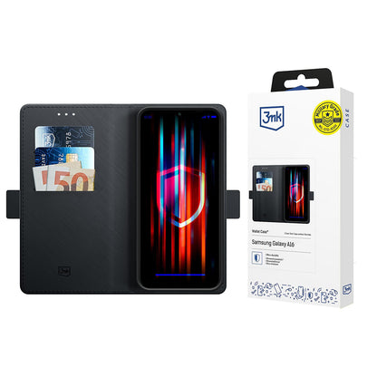 Futrola za Samsung Galaxy A16 5G A166 / A16 4G A165, 3MK, Wallet, Crna