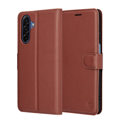 Futrola za Samsung Galaxy A17 4G / A17 5G, Techsuit, Kožna Folio, Smeđa