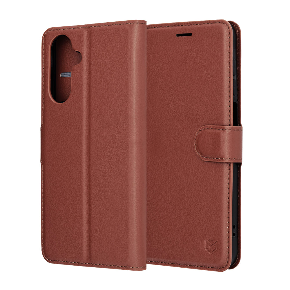 Futrola za Samsung Galaxy A17 4G / A17 5G, Techsuit, Kožna Folio, Smeđa