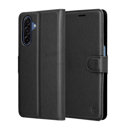 Futrola za Samsung Galaxy A17 4G / A17 5G, Techsuit, Kožna Folio, Crna