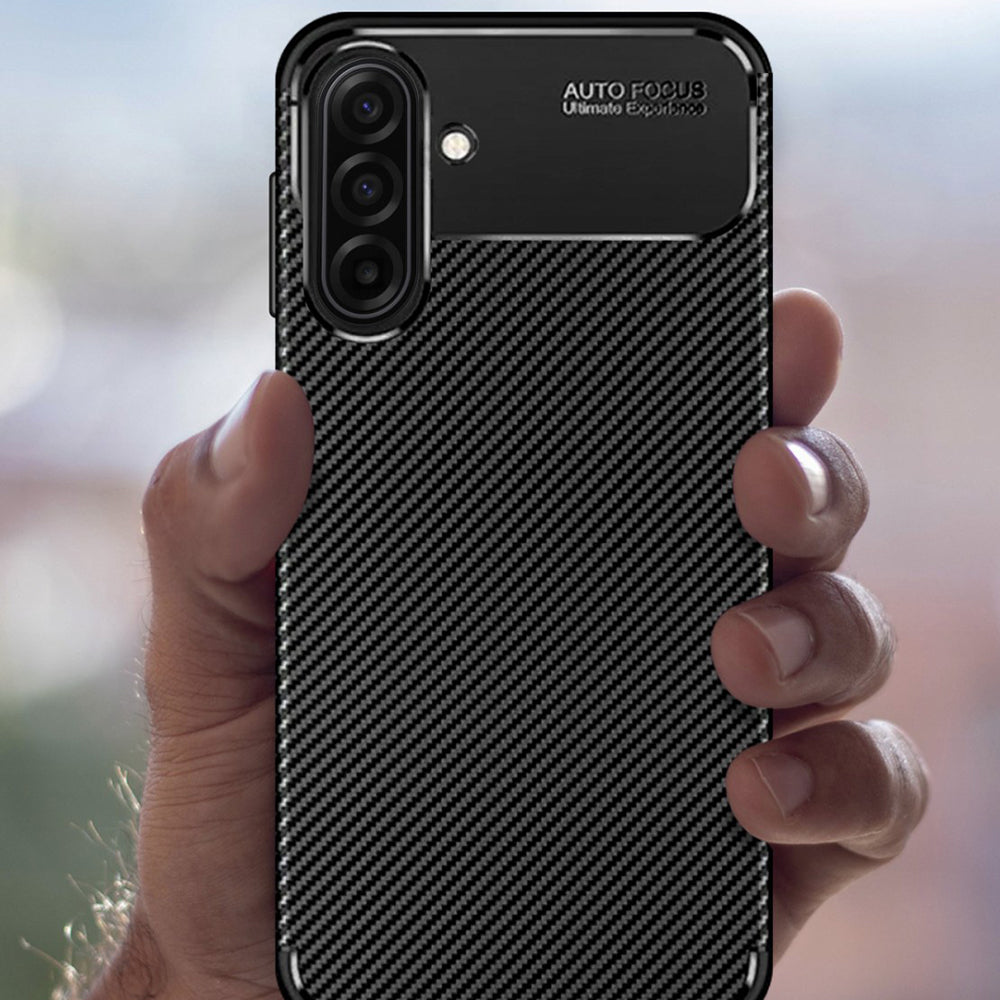 Maska za Samsung Galaxy A17 5G, Techsuit, CarbonFiber, Crna