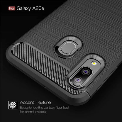 Maska za Samsung Galaxy A20e A202, Techsuit, Karbon, Crna