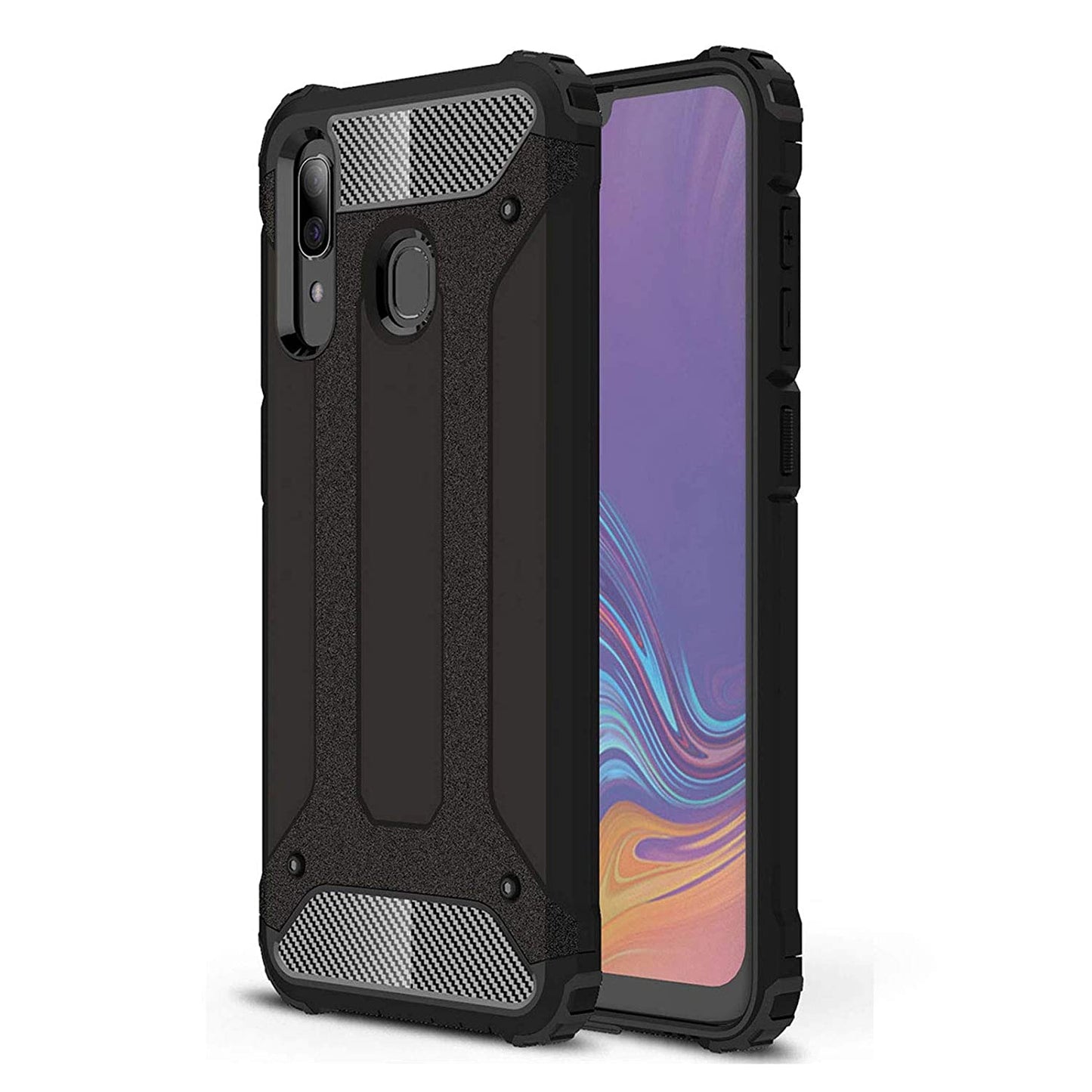 Maska za Samsung Galaxy A20e A202, Techsuit, Hybrid Armor, Crna