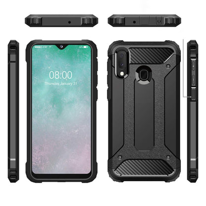 Maska za Samsung Galaxy A20e A202, Techsuit, Hybrid Armor, Crna