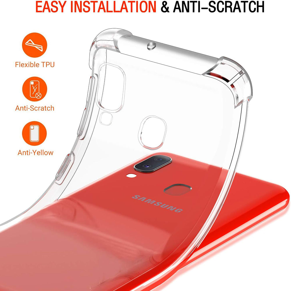Maska za Samsung Galaxy A20e A202, Techsuit, Shockproof Clear, Prozirna