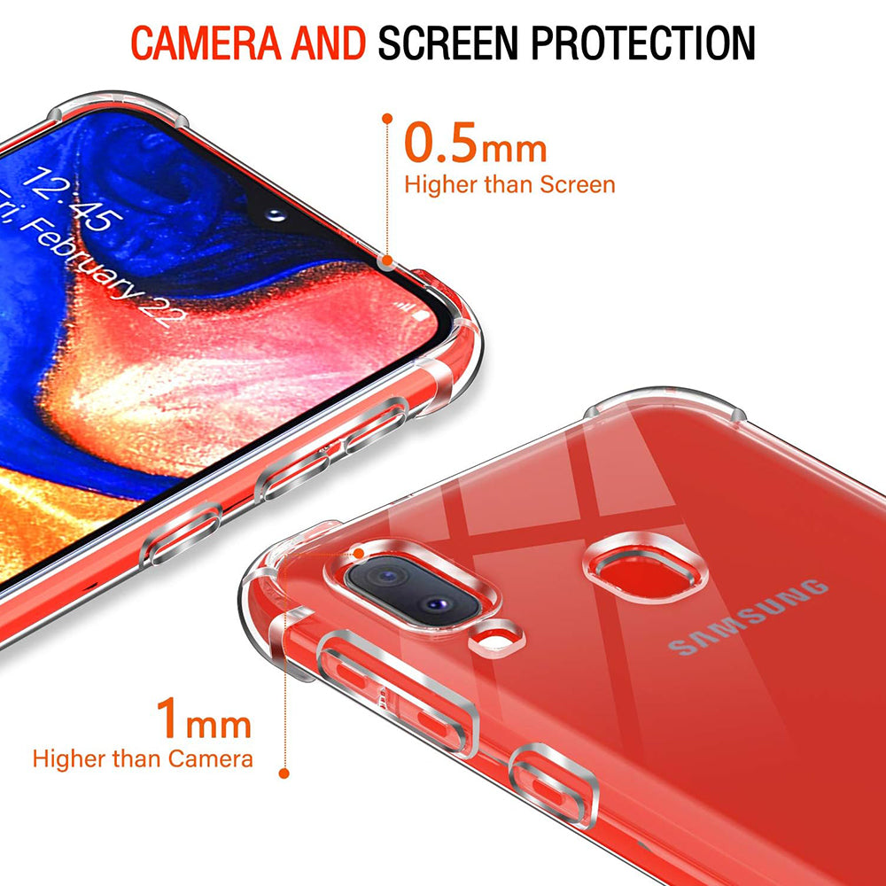 Maska za Samsung Galaxy A20e A202, Techsuit, Shockproof Clear, Prozirna