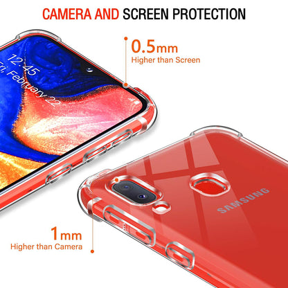 Maska za Samsung Galaxy A20e A202, Techsuit, Shockproof Clear, Prozirna