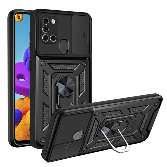 Maska za Samsung Galaxy A21s A217, Techsuit, CamShield, Crna