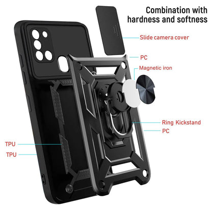 Maska za Samsung Galaxy A21s A217, Techsuit, CamShield, Crna