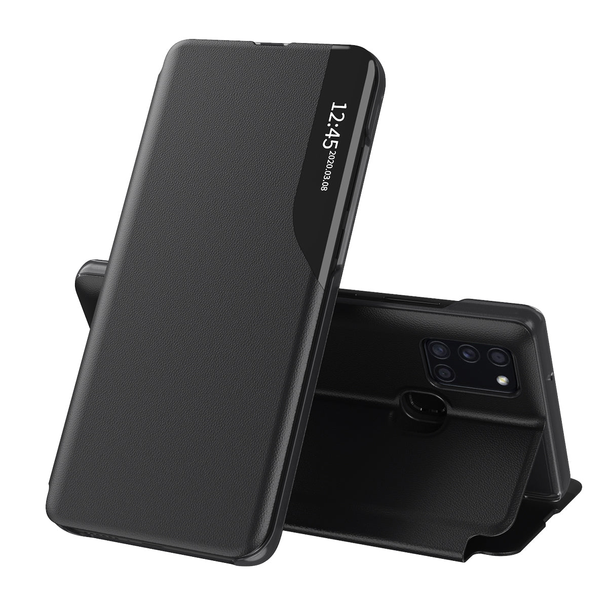 Maska za Samsung Galaxy A21s A217, Techsuit, eFold, Crna