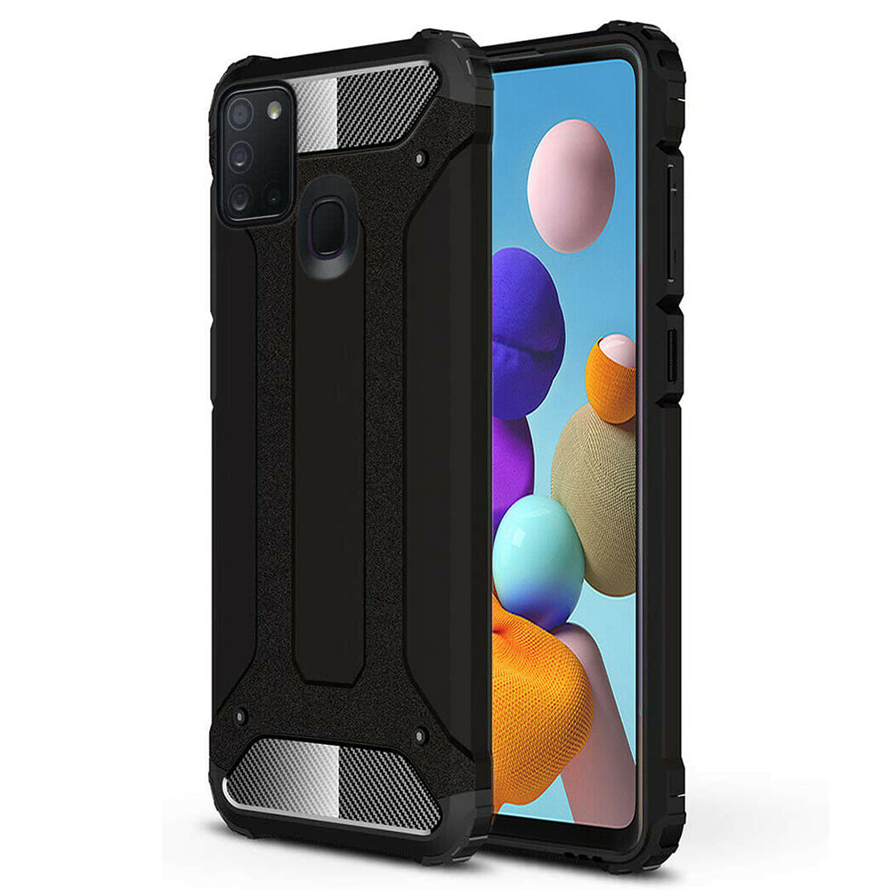 Maska za Samsung Galaxy A21s A217, Techsuit, Hybrid Armor, Crna