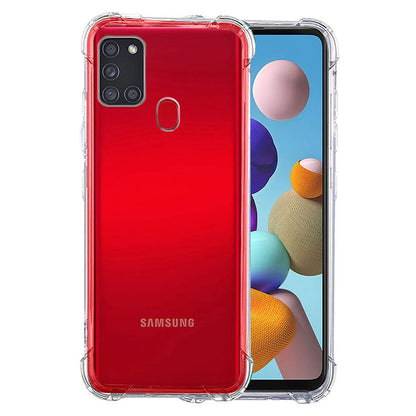 Maska za Samsung Galaxy A21s A217, Techsuit, Shockproof Clear, Prozirna