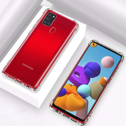 Maska za Samsung Galaxy A21s A217, Techsuit, Shockproof Clear, Prozirna