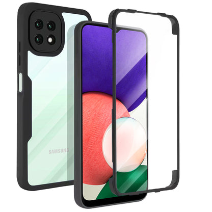 Maska za Samsung Galaxy A22 5G A226, Techsuit, ColorVerse 360, Crna