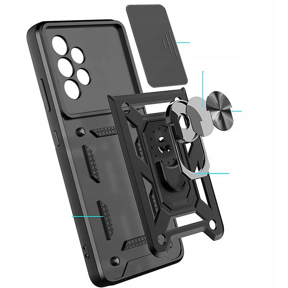 Maska za Samsung Galaxy A23 5G A236 / A23 A235, Techsuit, CamShield, Crna
