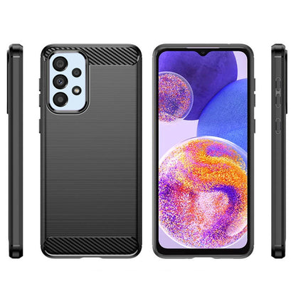 Maska za Samsung Galaxy A23 5G A236 / A23 A235, Techsuit, Karbon, Crna