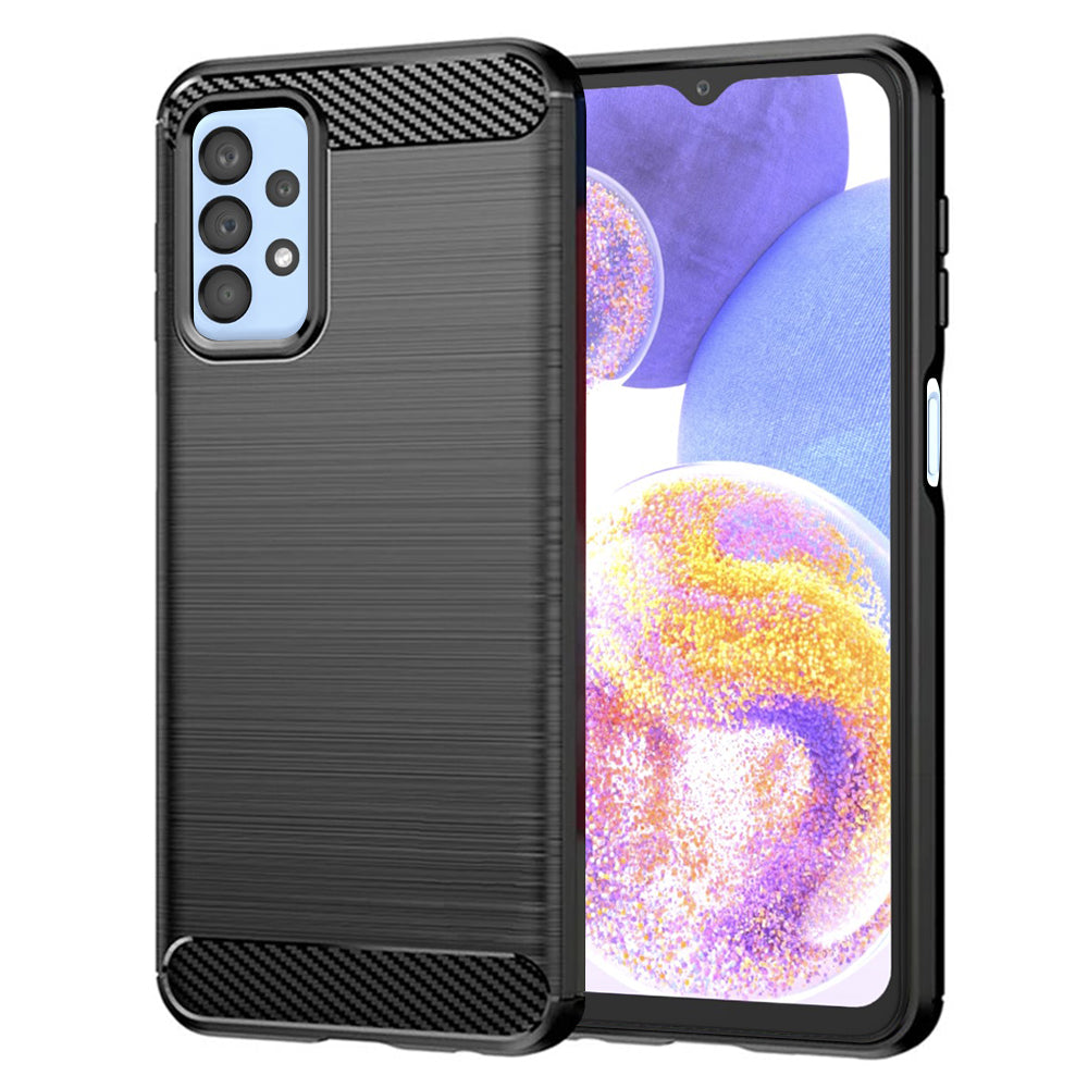 Maska za Samsung Galaxy A23 5G A236 / A23 A235, Techsuit, Karbon, Crna