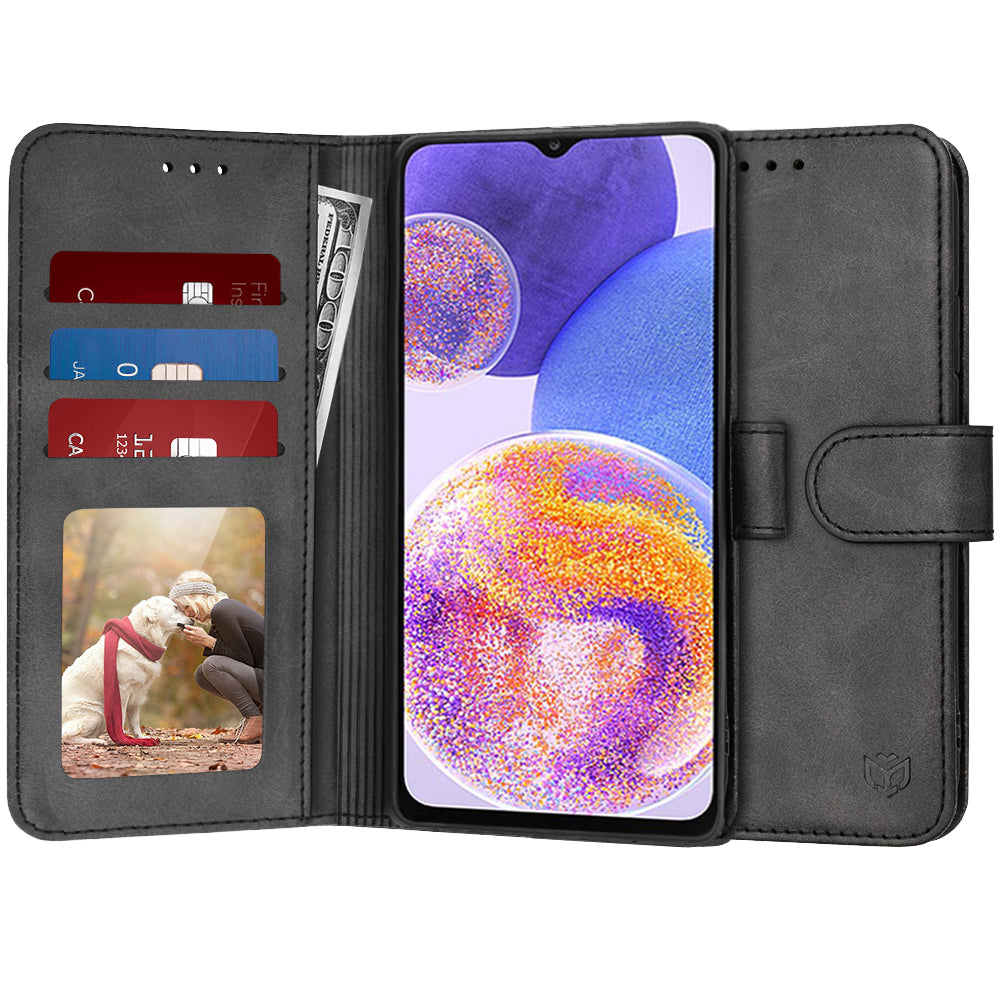 Futrola za Samsung Galaxy A23 5G A236 / A23 A235, Techsuit, Diary Book, Crna