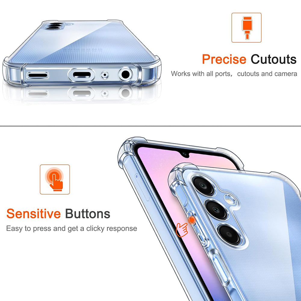 Maska za Samsung Galaxy A25 A256, Techsuit, Shockproof Clear, Prozirna