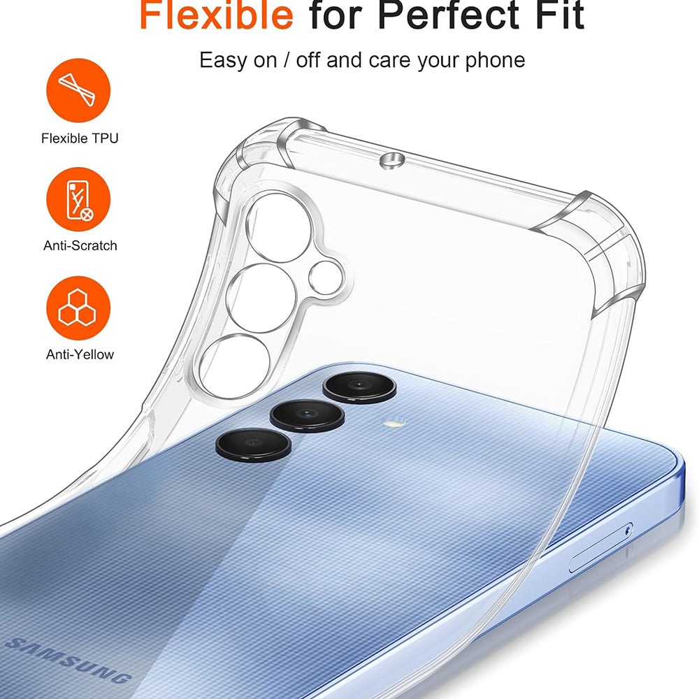 Maska za Samsung Galaxy A25 A256, Techsuit, Shockproof Clear, Prozirna