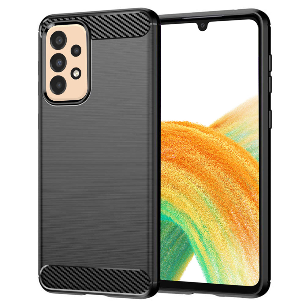 Maska za Samsung Galaxy A33 5G A336, Techsuit, Karbon, Crna