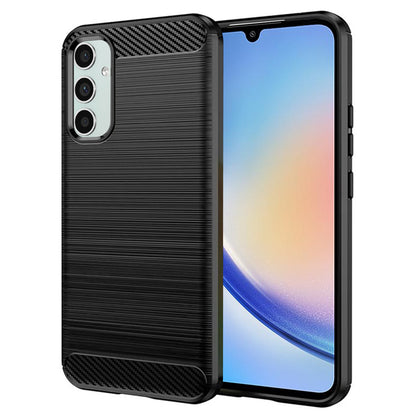 Maska za Samsung Galaxy A34 A346, Techsuit, Karbon, Crna