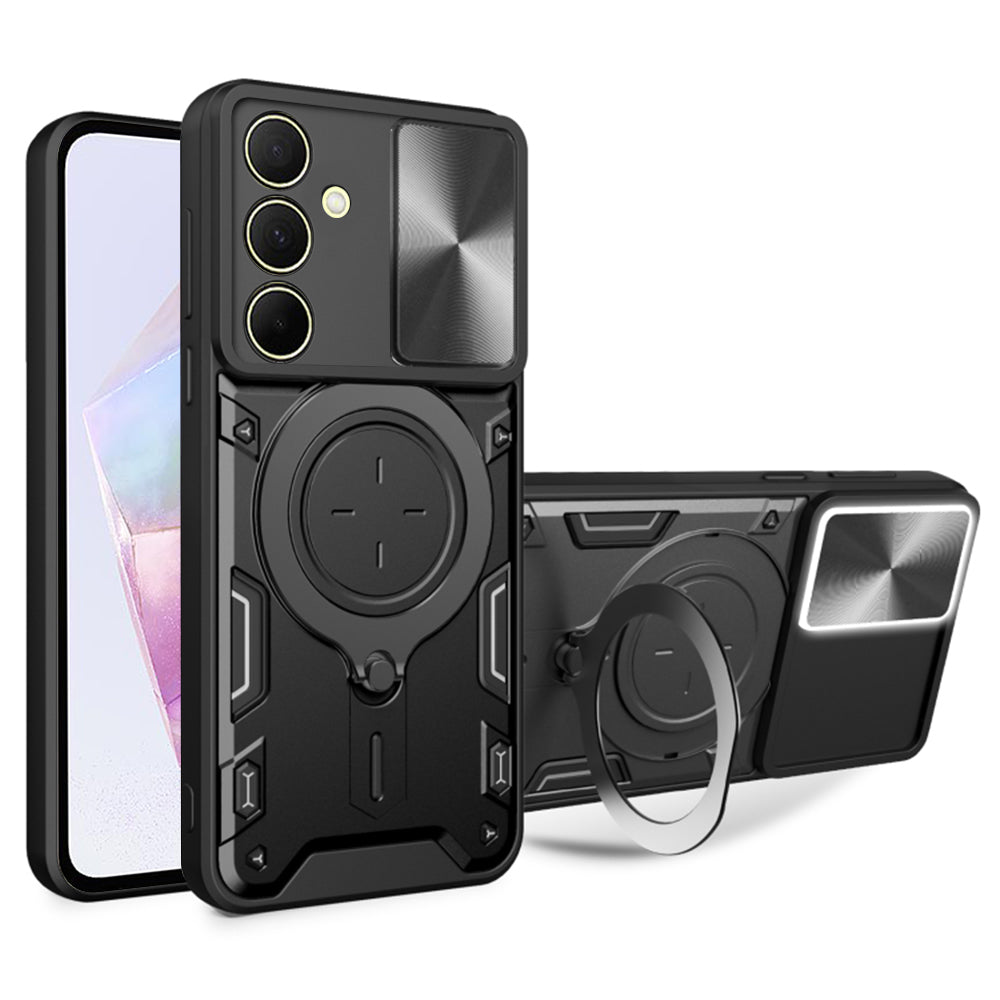 Maska za Samsung Galaxy A35 5G A356, Techsuit, CamGuard Pro, Crna