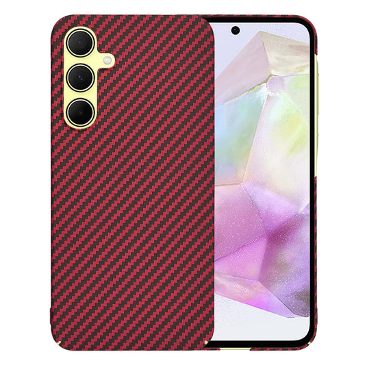 Maska za Samsung Galaxy A35 5G A356, Techsuit, Carbonite FiberShell, Crvena