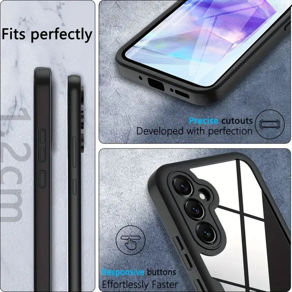 Maska za Samsung Galaxy A35 5G A356, Techsuit, ColorVerse 360, Crna