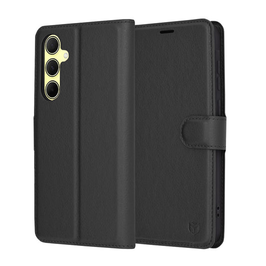 Futrola za Samsung Galaxy A35 5G A356, Techsuit, Kožna Folio, Crna