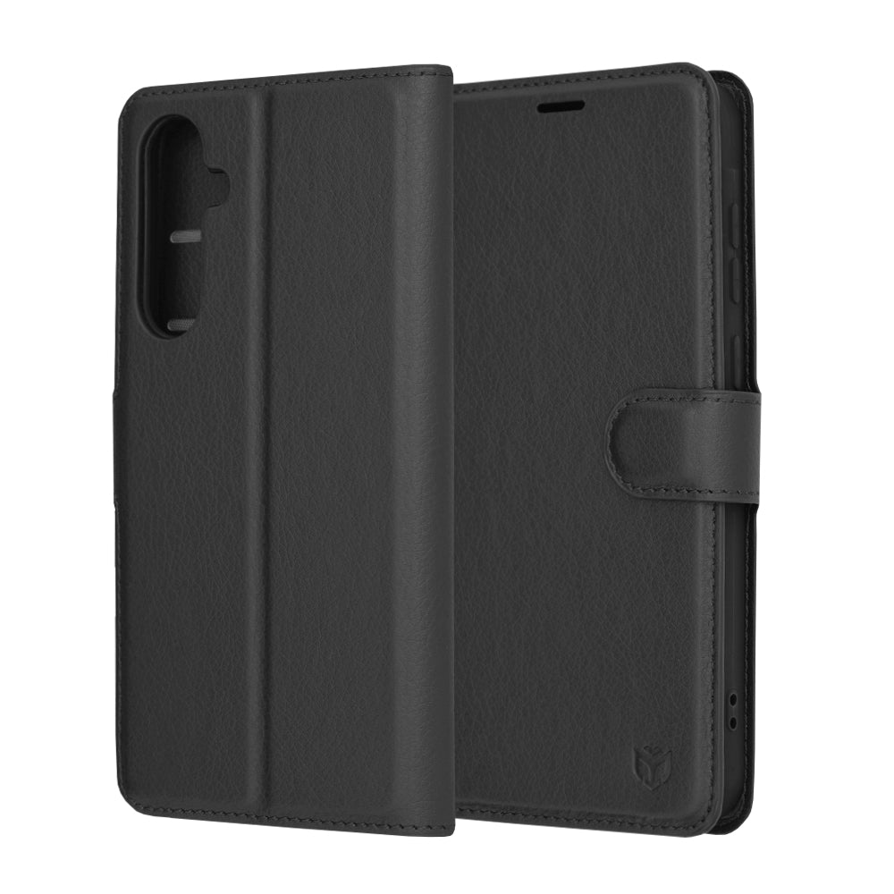 Futrola za Samsung Galaxy A35 5G A356, Techsuit, Kožna Folio, Crna