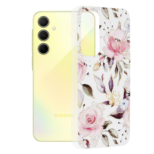 Futrola za Samsung Galaxy A35 5G A356, Techsuit, Marble, Bijela