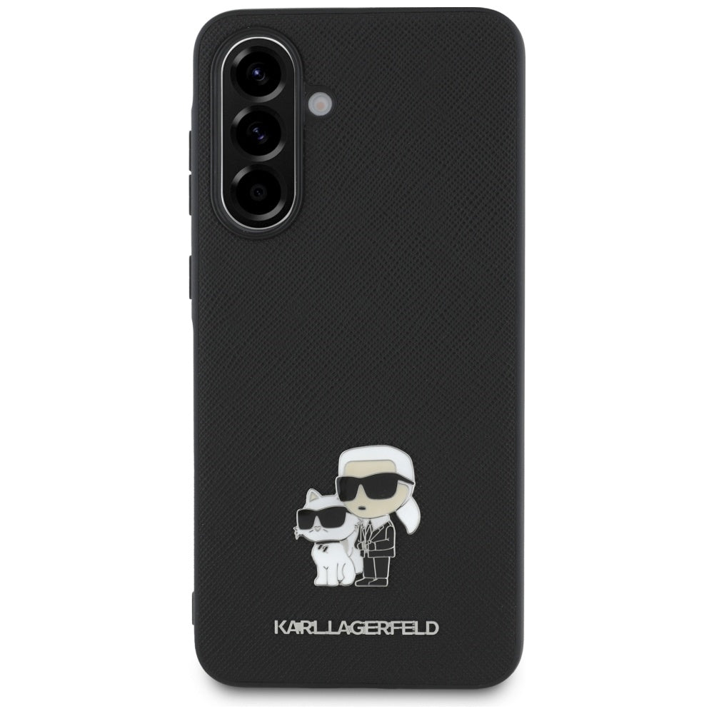 Futrola za Samsung Galaxy A36 A366, Karl Lagerfeld, Saffiano Karl & Choupette Metal, Crna