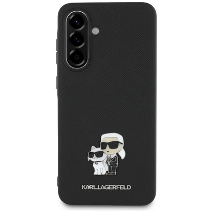 Futrola za Samsung Galaxy A36 A366, Karl Lagerfeld, Saffiano Karl & Choupette Metal, Crna