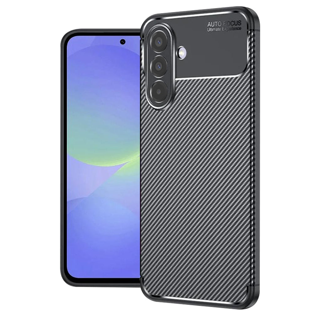 Maska za Samsung Galaxy A36 A366, Techsuit, CarbonFiber, Crna