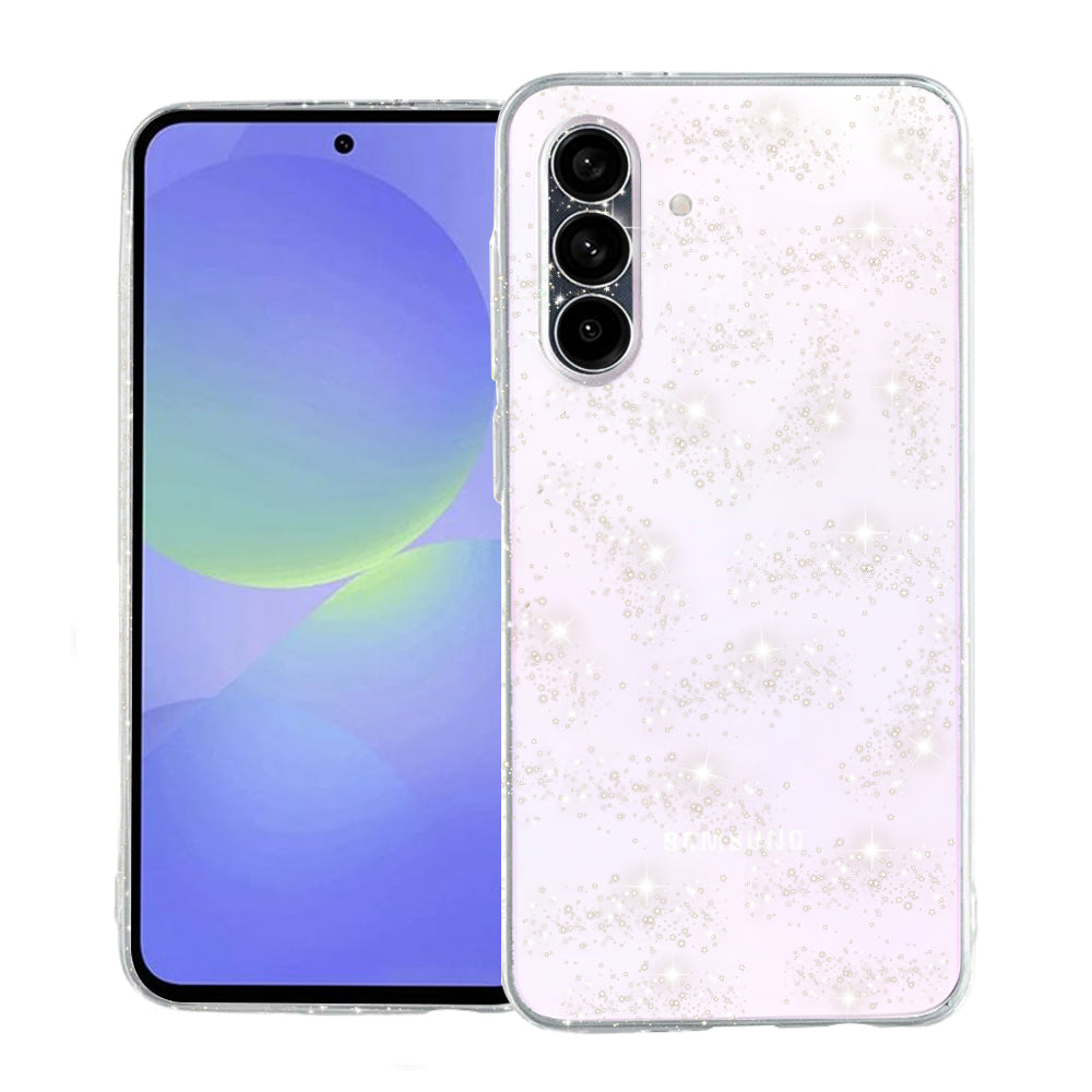 Maska za Samsung Galaxy A36 A366, Techsuit, SparkleSkin, Prozirna
