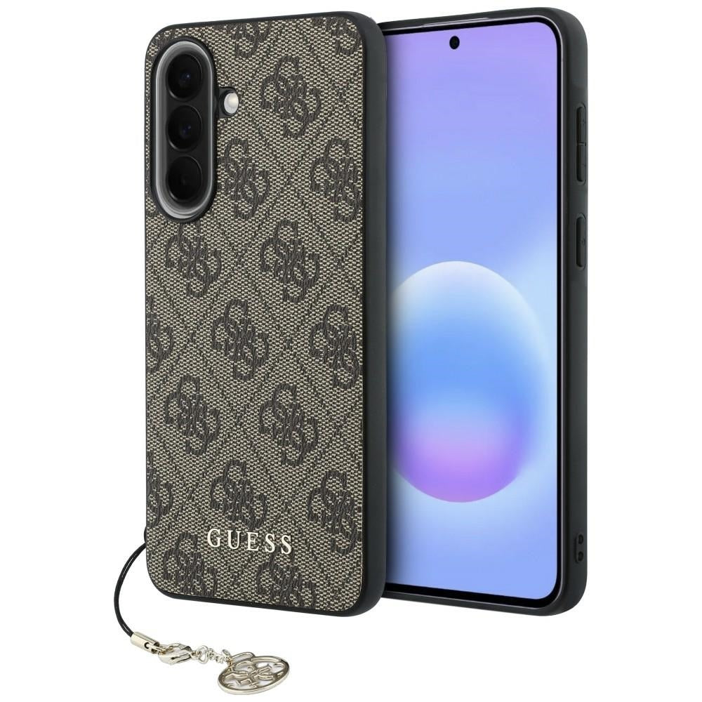 Maska za Samsung Galaxy A37 5G, Guess, 4G Classic Logo Charm, Smeđa