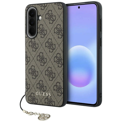 Maska za Samsung Galaxy A37 5G, Guess, 4G Classic Logo Charm, Smeđa