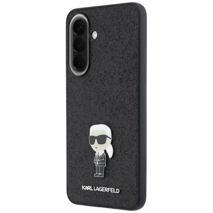 Maska za Samsung Galaxy A37 5G, Karl Lagerfeld, Glitter Fixed Ikonik Karl, Crna