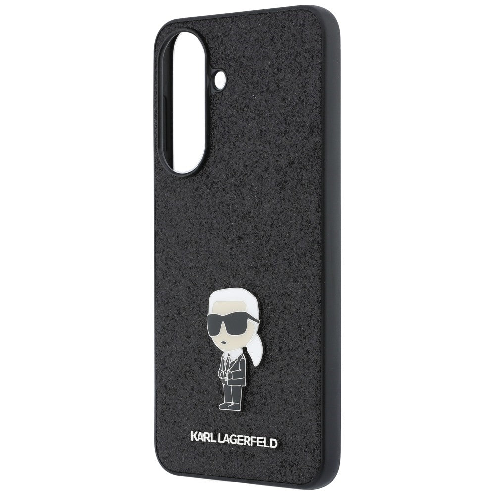 Maska za Samsung Galaxy A37 5G, Karl Lagerfeld, Glitter Fixed Ikonik Karl, Crna