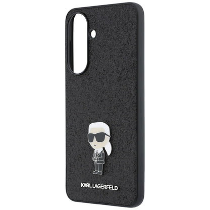 Maska za Samsung Galaxy A37 5G, Karl Lagerfeld, Glitter Fixed Ikonik Karl, Crna