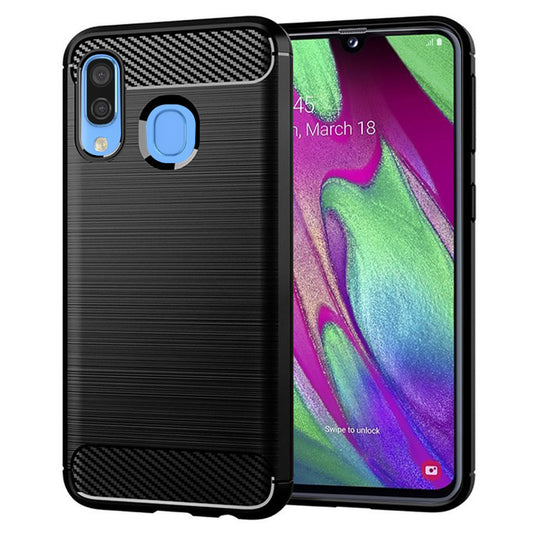 Maska za Samsung Galaxy A40 A405, Techsuit, Karbon, Crna