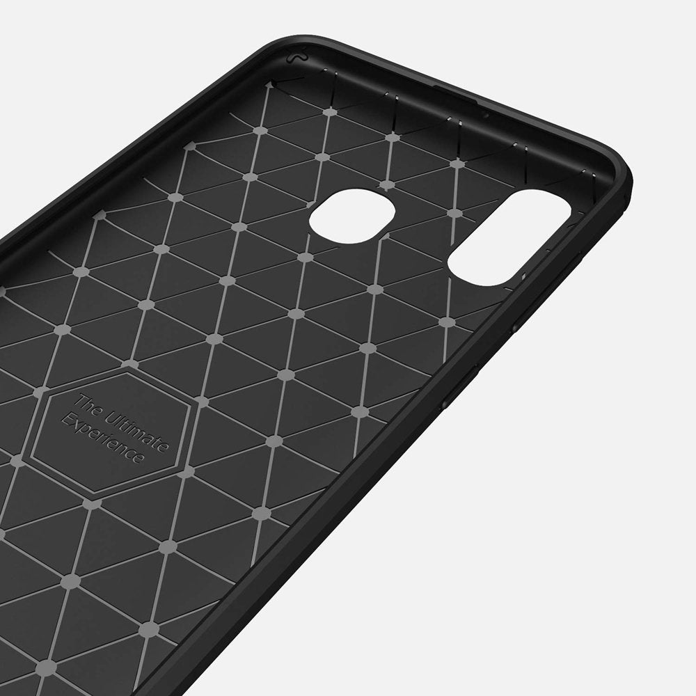 Maska za Samsung Galaxy A40 A405, Techsuit, Karbon, Crna