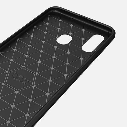 Maska za Samsung Galaxy A40 A405, Techsuit, Karbon, Crna
